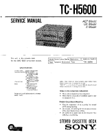 Sony TC-H5600 - Service Manual 